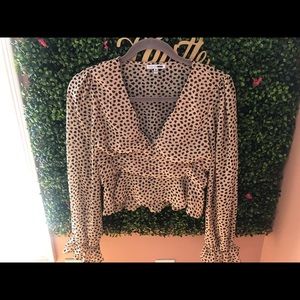 Printed dusty pink blouse